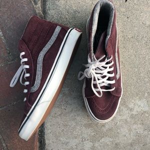 💜Burgundy Women’s Vans💜